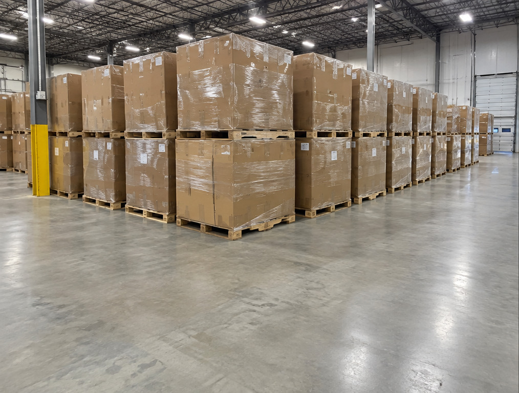 Truckload of large mixed-return boxes